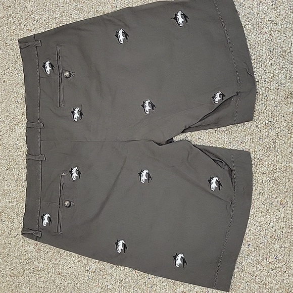 Vintage 1946 Embroidered Shark Shorts men's  Sz 36. 8" Inseam grey - Picture 3 of 7
